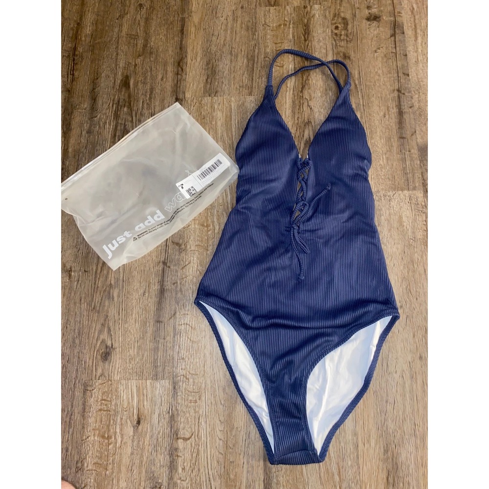 CUPSHE Women's V‎ Neck Lace Up One Piece Swimsuit, Medium